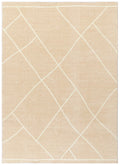 Le Canvas Cloud Diamonds Beige — full rug, top-down view