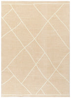 Le Canvas Cloud Diamonds Beige — full rug, top-down view