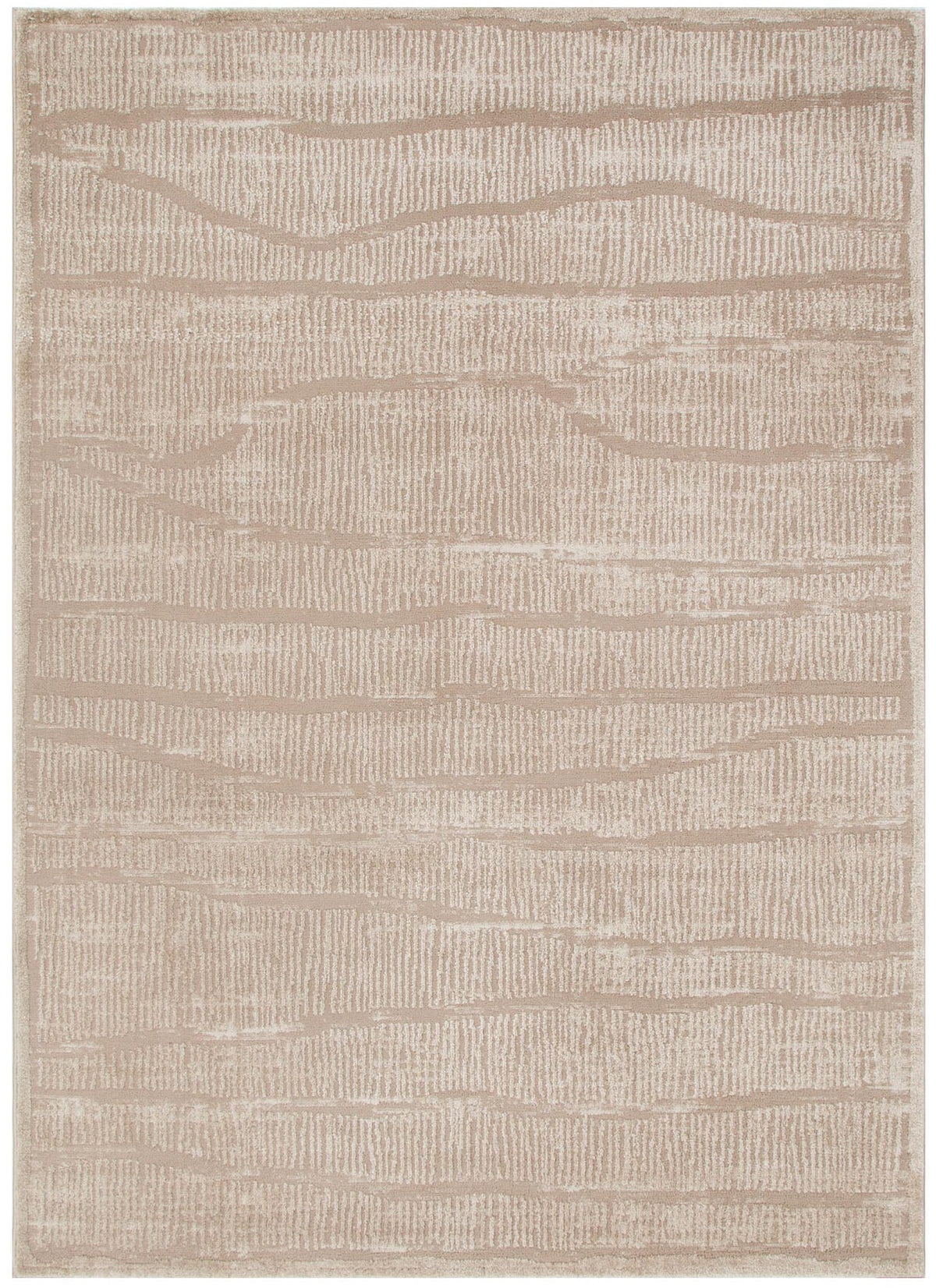 Le Canvas Sierra Abstract Beige — full rug, top-down view