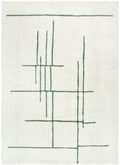 Le Canvas Celandine Olive — full rug, top-down view