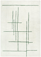 Le Canvas Celandine Olive — full rug, top-down view