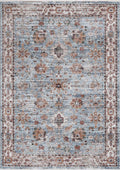 Le Canvas Calista Blue — full rug, top-down view