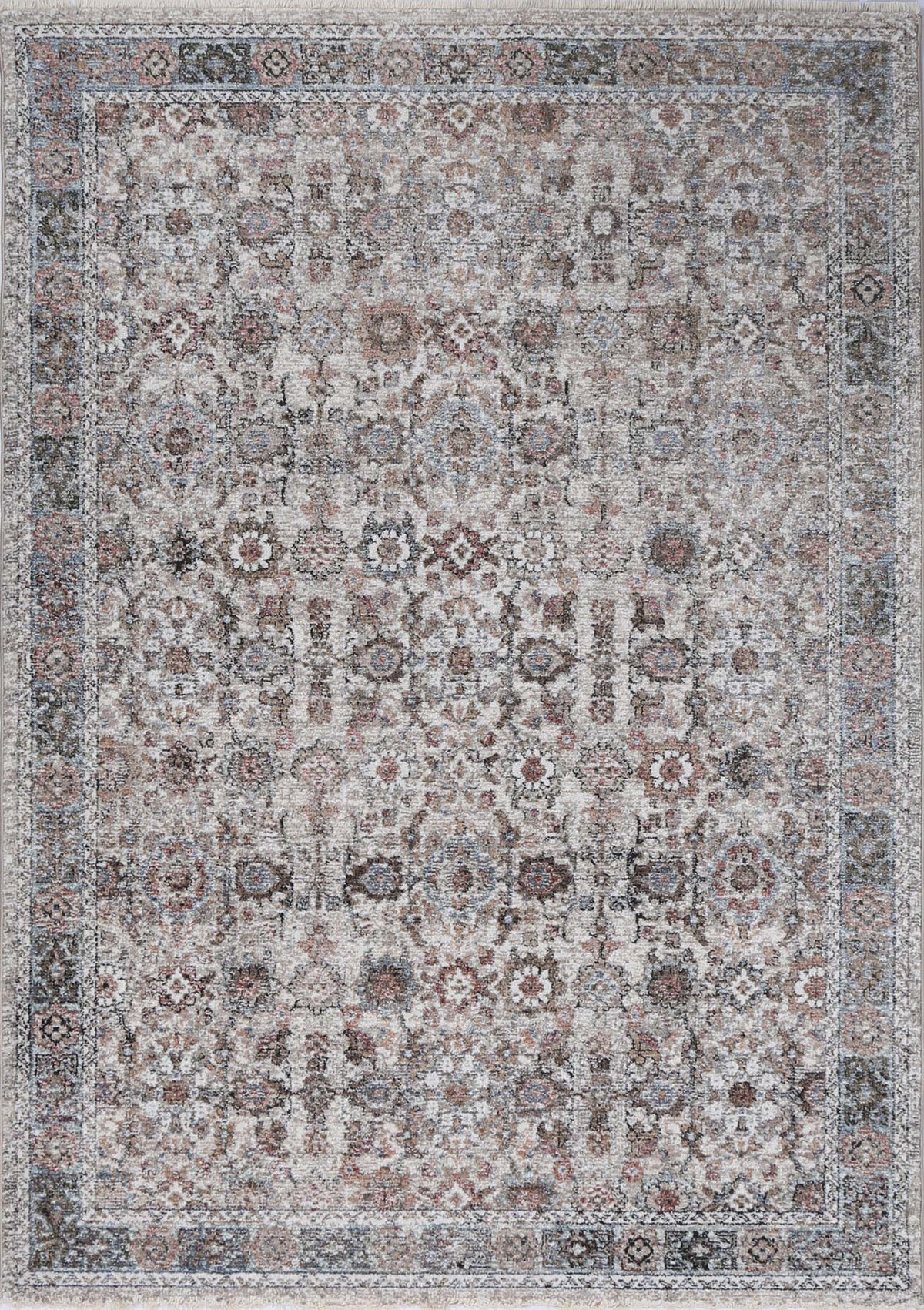 Le Canvas Hester Rust — full rug, top-down view