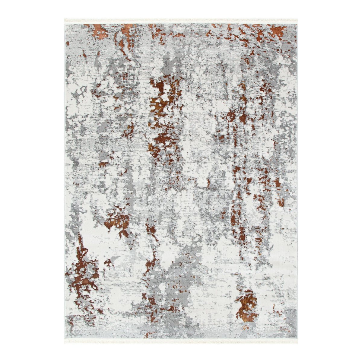 Le Canvas Eamon Grey Terracotta — full rug, top-down view