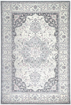 Le Canvas Lumen Grey — full rug, top-down view