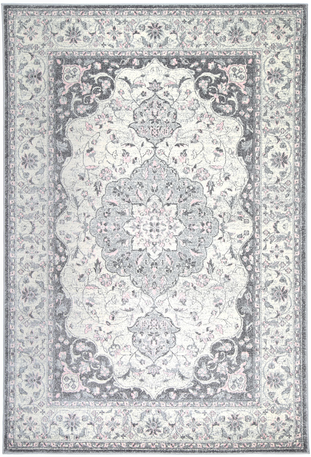 Le Canvas Lumen Grey — full rug, top-down view
