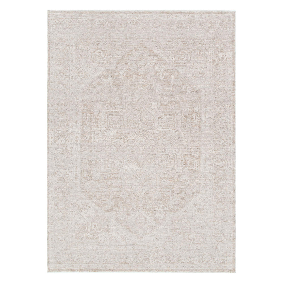 Le Canvas Briar Beige — full rug, top-down view