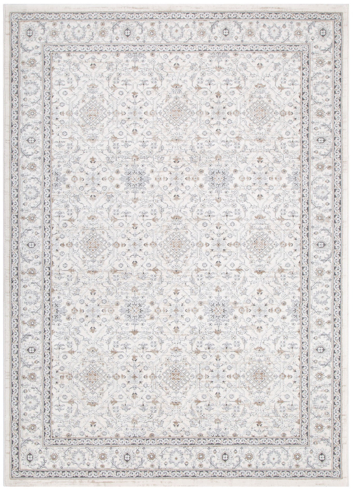Le Canvas Ivo Ivory — full rug, top-down view