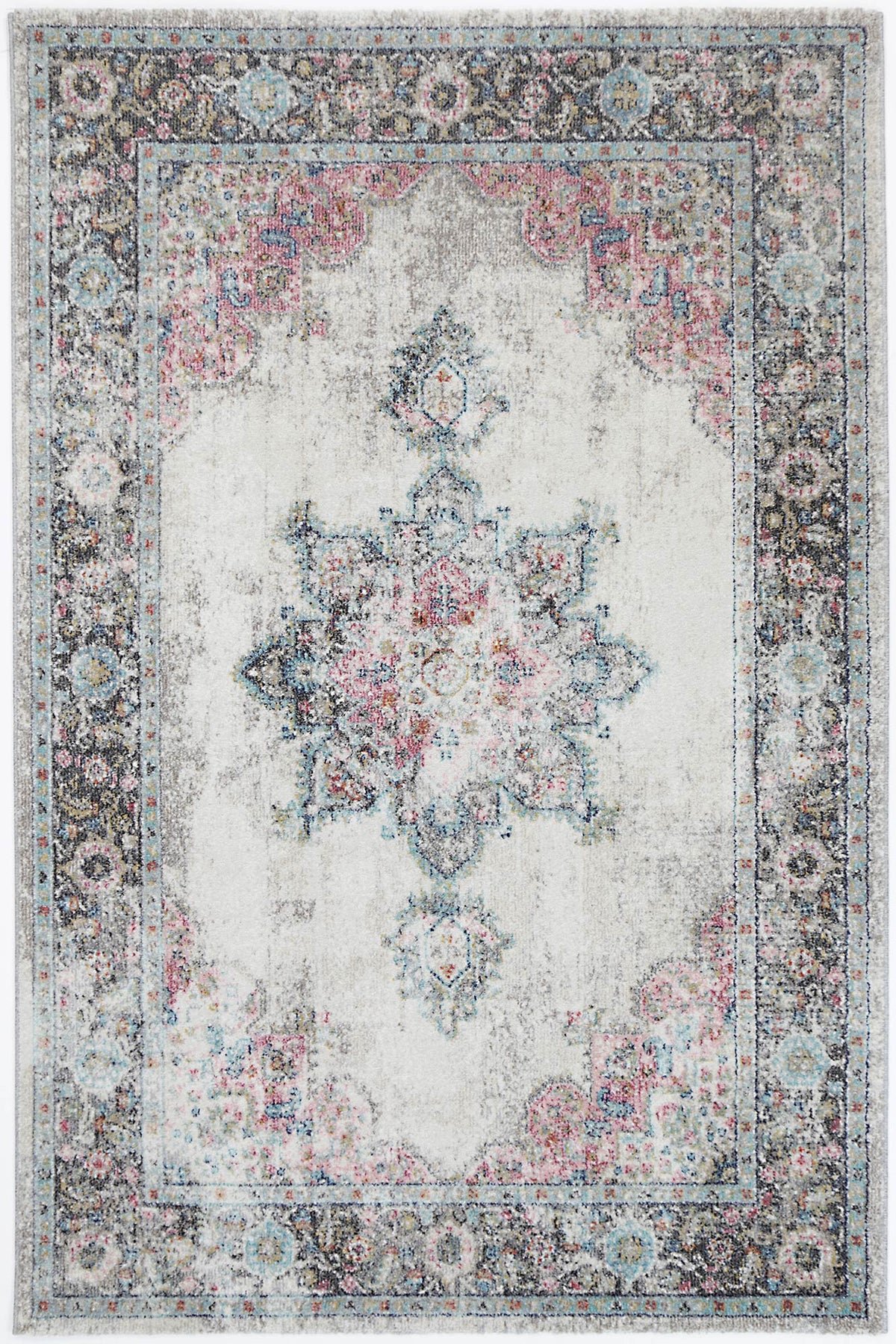 Le Canvas Astrid Cream — full rug, top-down view