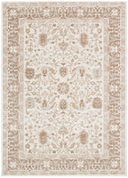 Le Canvas Sierra Oriental Beige — full rug, top-down view