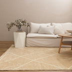 Le Canvas Cloud Diamonds Beige — corner detail