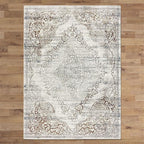 Le Canvas Cira Cream — full rug, top-down view