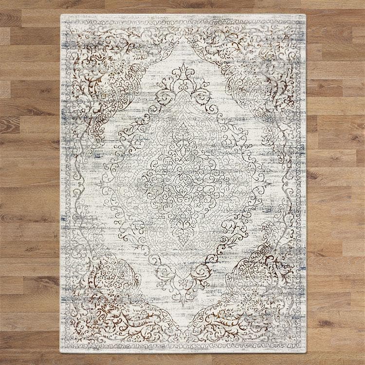 Le Canvas Cira Cream — full rug, top-down view