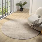Le Canvas Mira Sand Round — styled in a living room