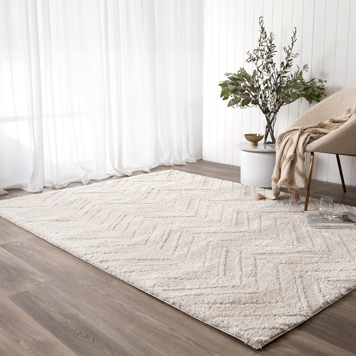 Le Canvas Zane Beige — styled in a living room