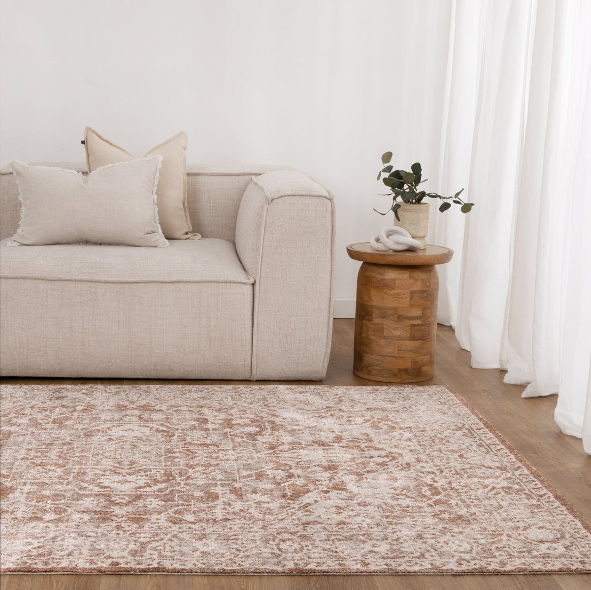 Le Canvas Orswyn Beige — styled in a living room