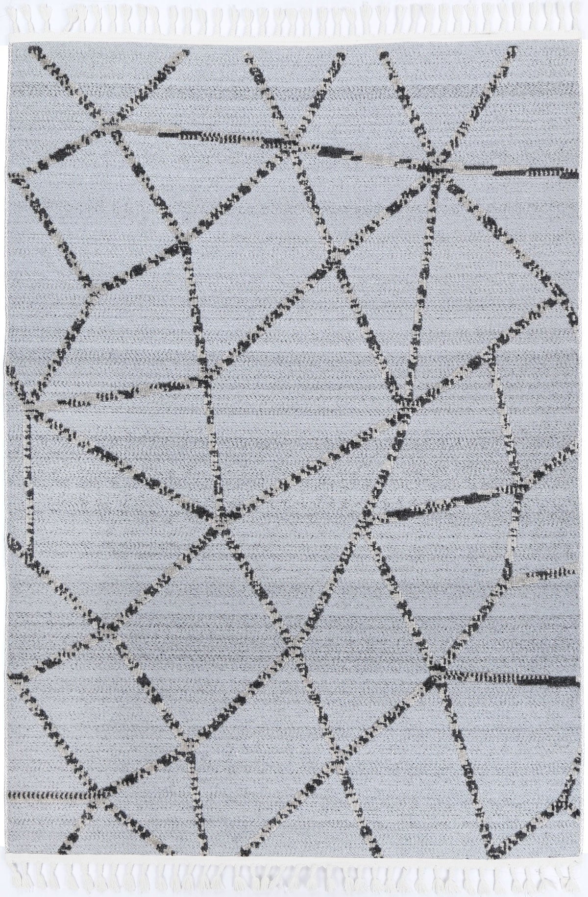 Le Canvas Thorne — Grey and ash rug, top-down view