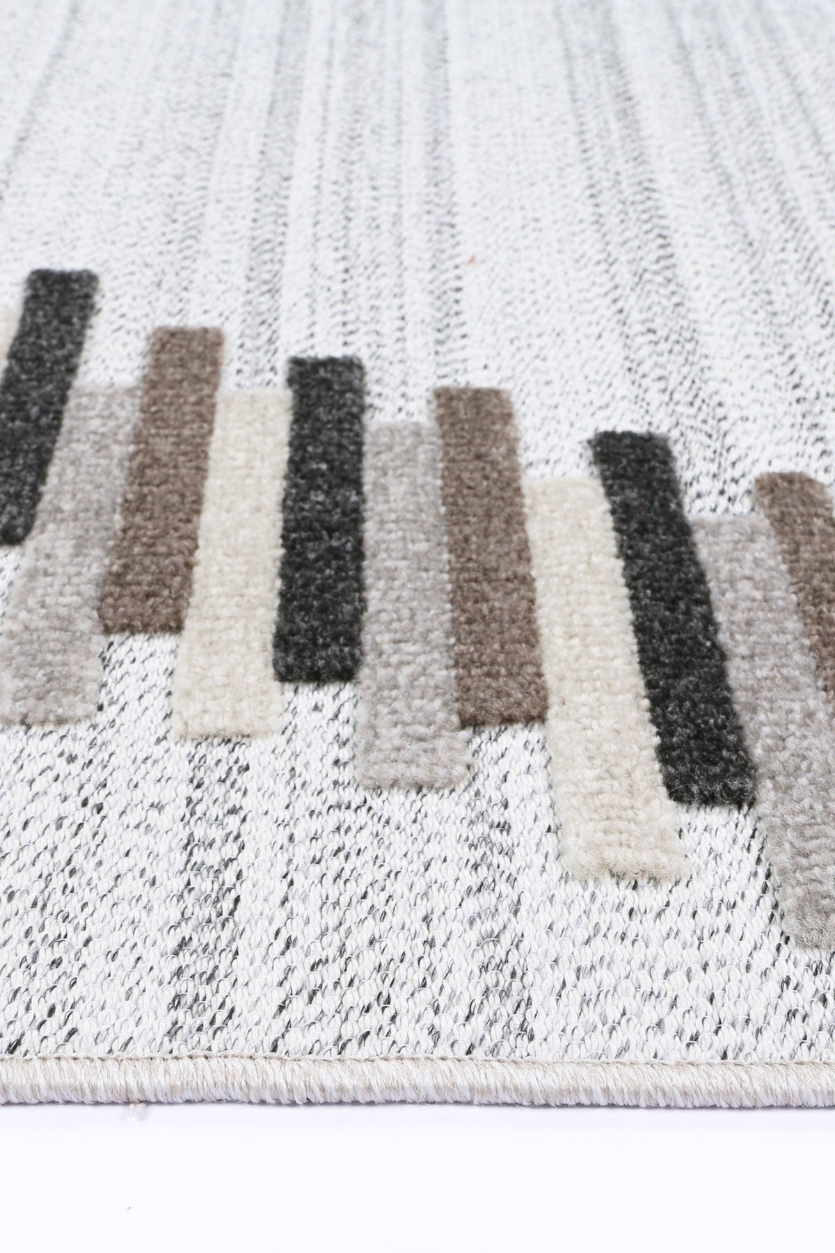 Le Canvas Ione — Stone and grey rug, pile texture