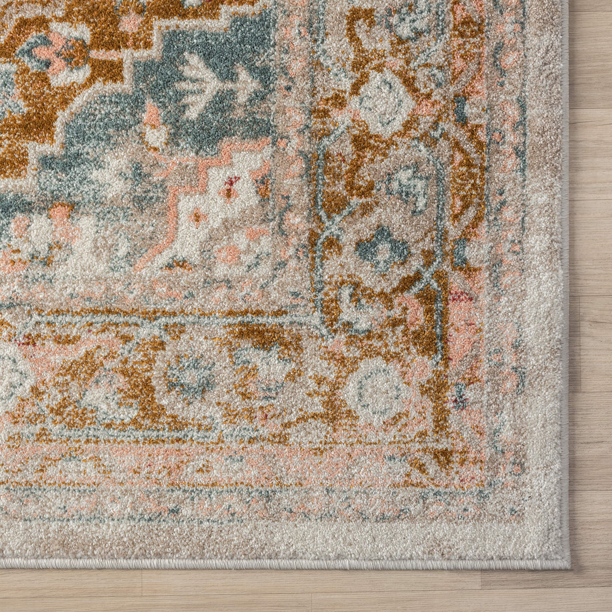 Le Canvas Anouk — Sand rug, corner and edge detail
