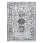 Le Canvas Oriel — Grey rug, top-down view