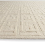 Fabien Monogram Cream — texture detail