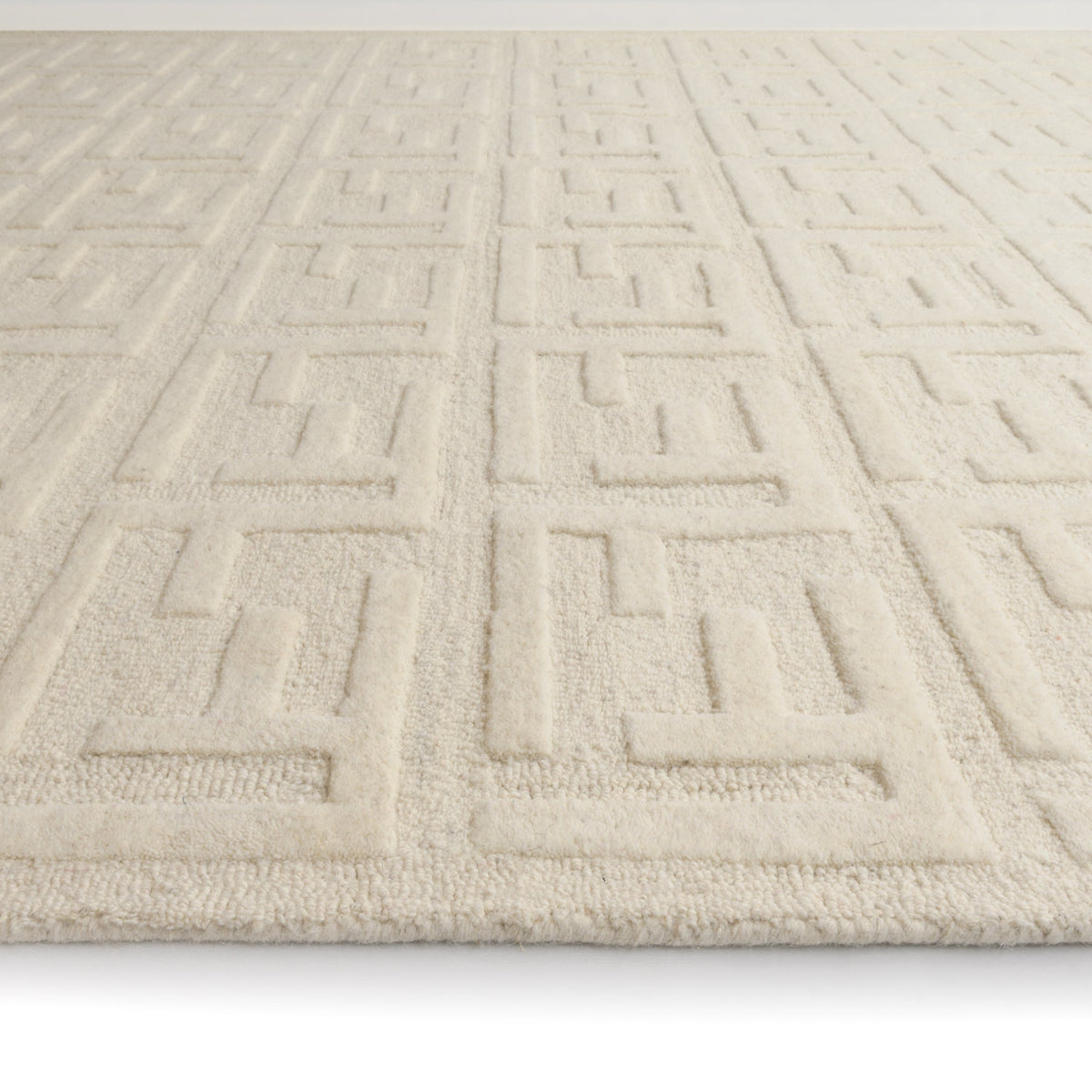 Fabien Monogram Cream — texture detail