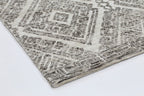 Le Canvas Fara — Grey tribal rug, pile texture