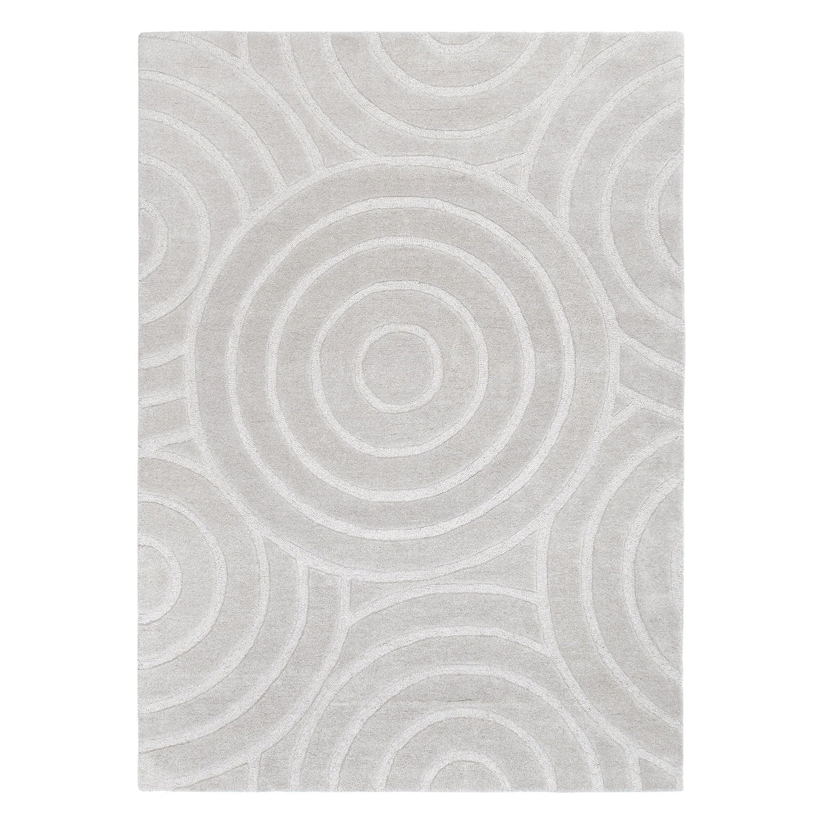 Le Canvas Liora — Light grey rug, top-down view