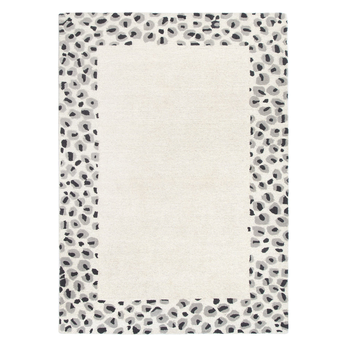 Le Canvas Kova — Cream grey rug, top-down view