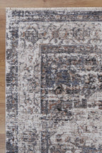 Le Canvas Soren — Ash rug, corner and fringe detail on timber floor