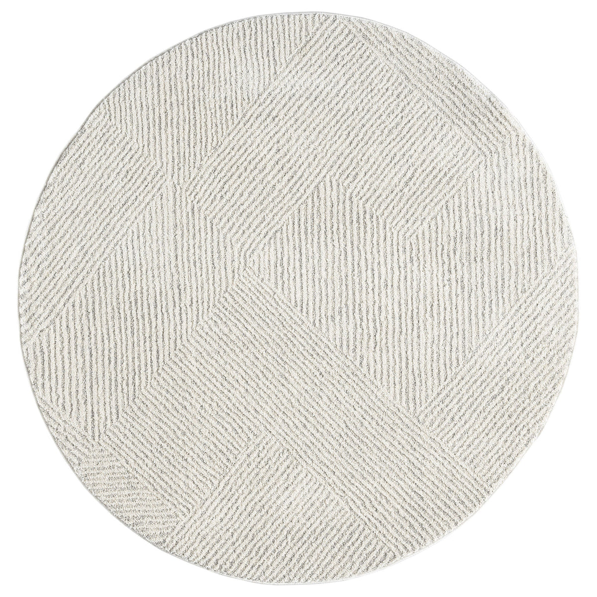 Le Canvas Tova — Sand round rug, top-down view