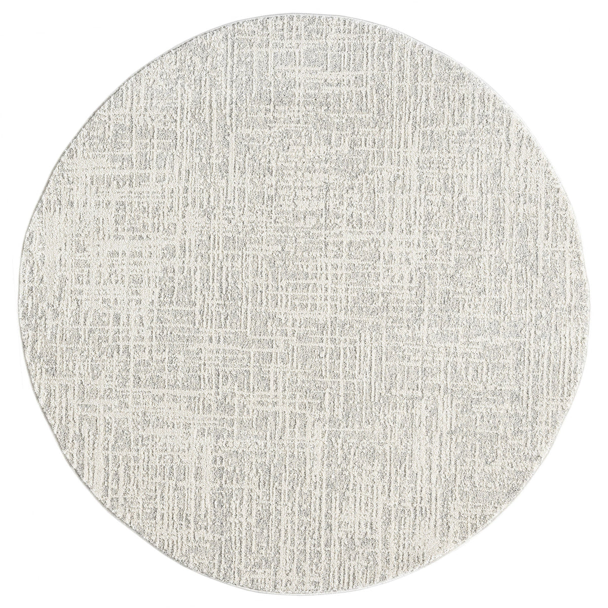 Le Canvas Nessa — Linen round rug, top-down view
