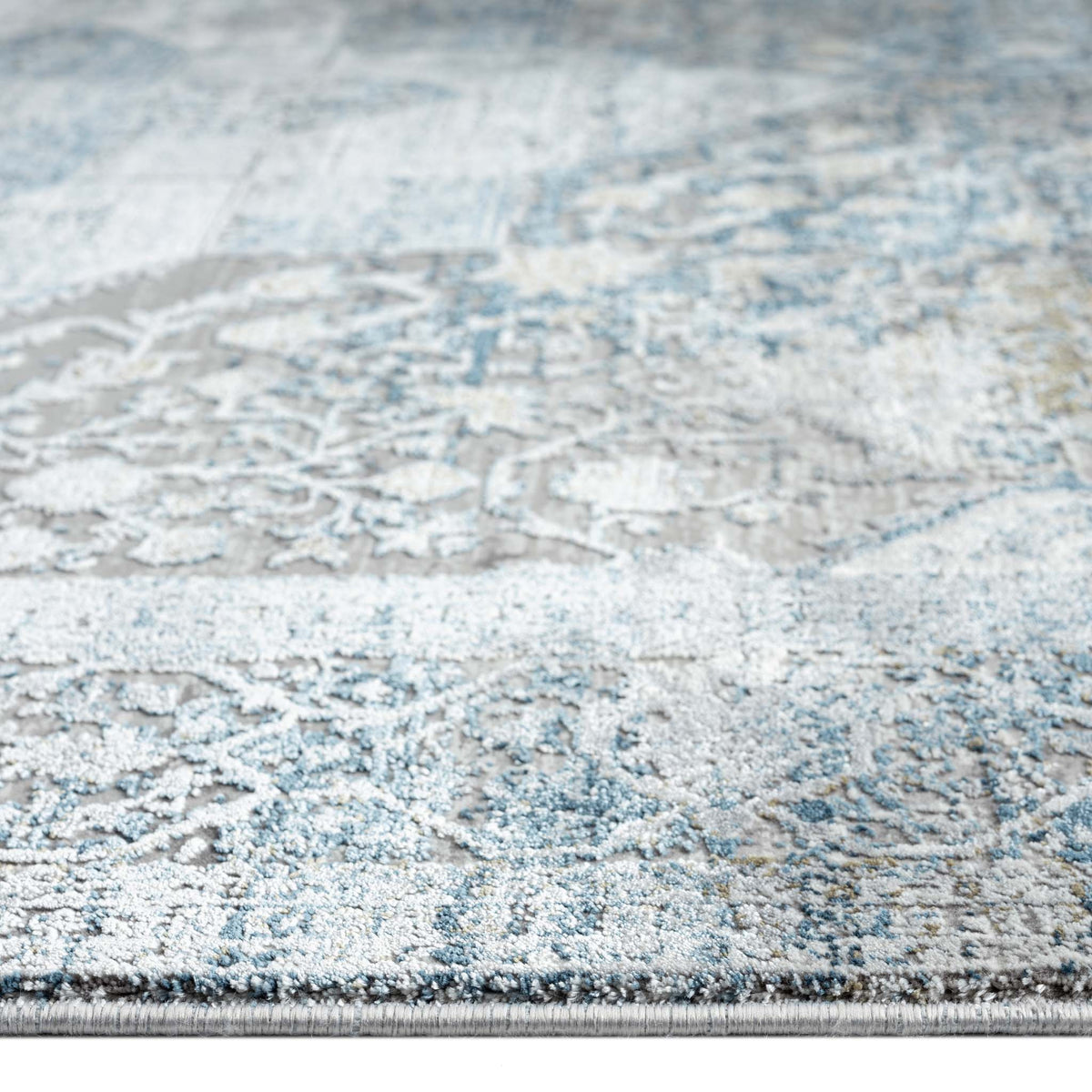 Le Canvas Sela — Light grey rug, construction and pile height