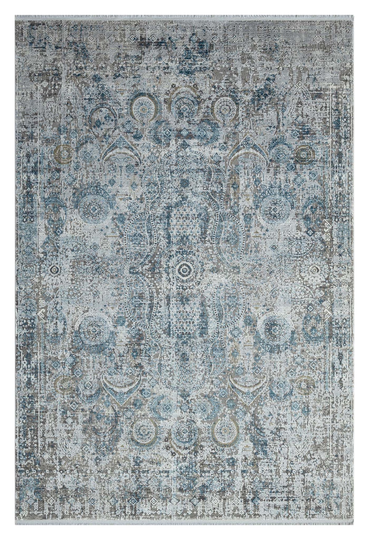 Le Canvas Greer — Grey rug, top-down view