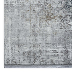 Le Canvas Voss — Dark grey rug, corner and fringe detail