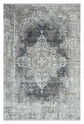 Le Canvas Voss — Dark grey rug, top-down view