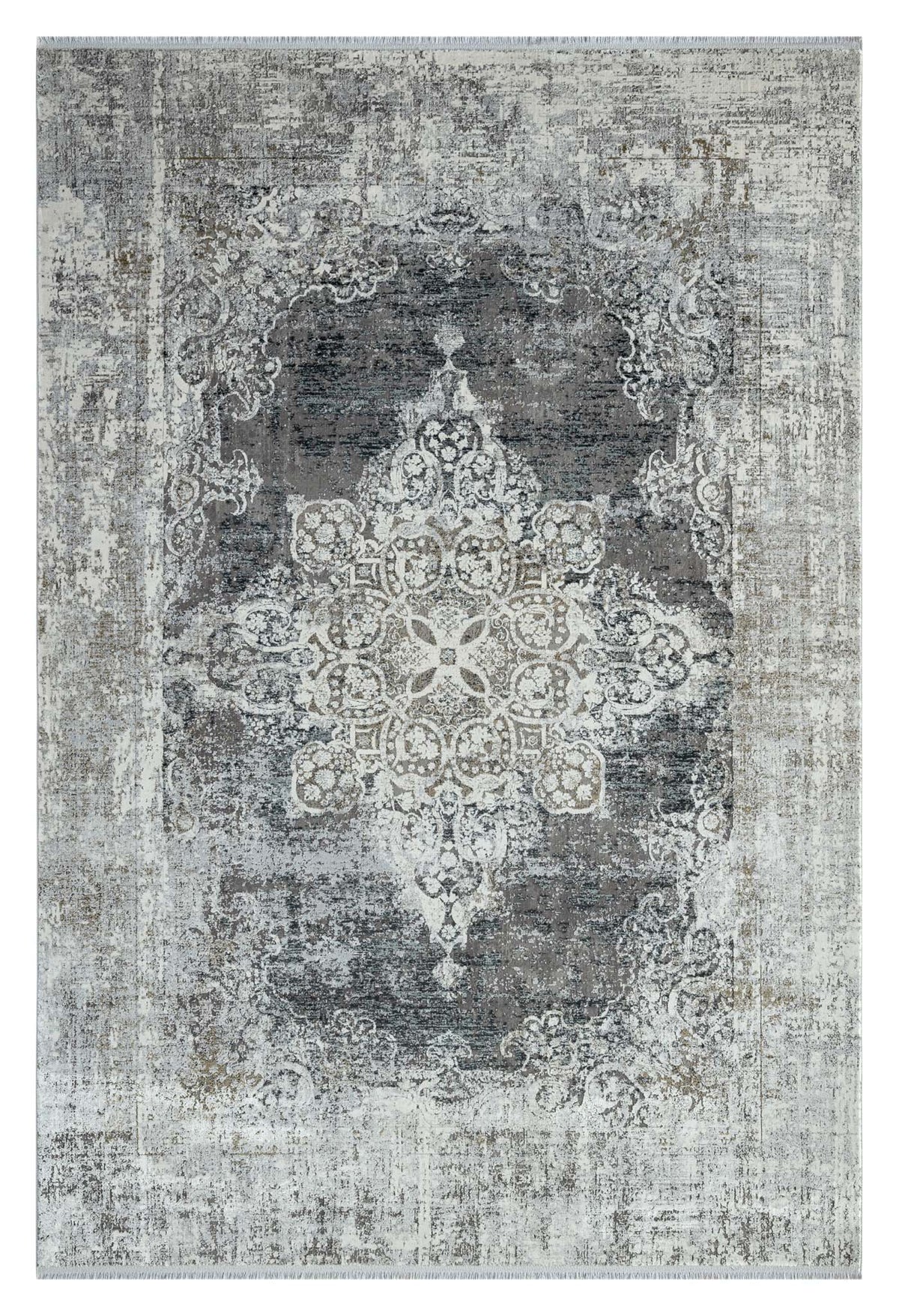 Le Canvas Voss — Dark grey rug, top-down view