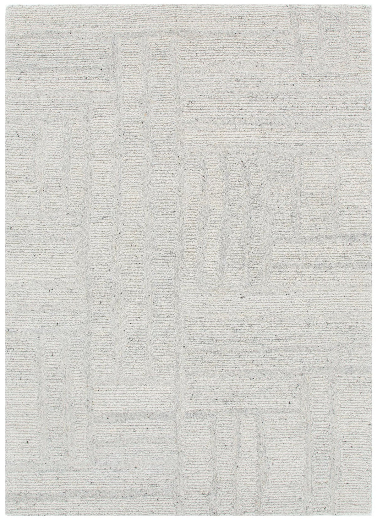 Le Canvas Lumen — Silver rug, top-down view
