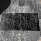 Le Canvas Kori — Grey round rug, pile texture