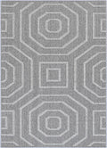 Le Canvas Linden — Grey rug, top-down view