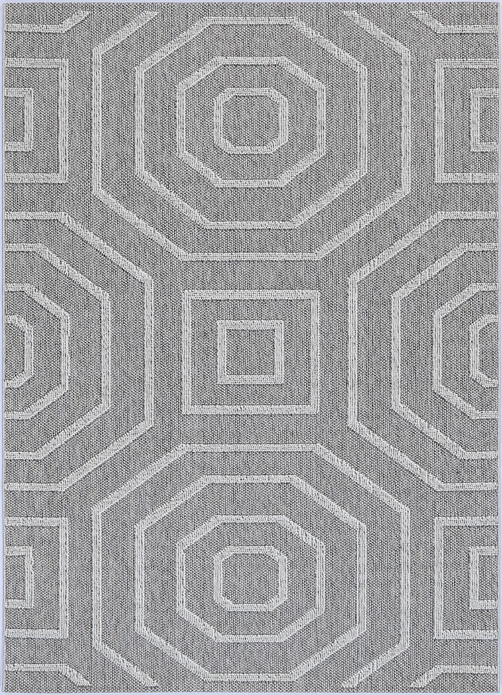 Le Canvas Linden — Grey rug, top-down view