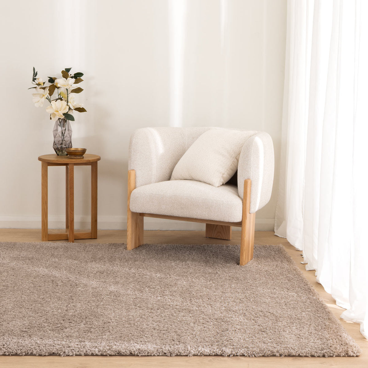 Le Canvas Sable — Taupe rug, in-room view 3