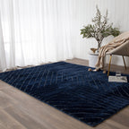 Le Canvas Cove — Navy rug, in-room view 3