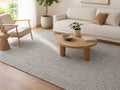 Le Canvas Arden — Grey rug styled in a living room