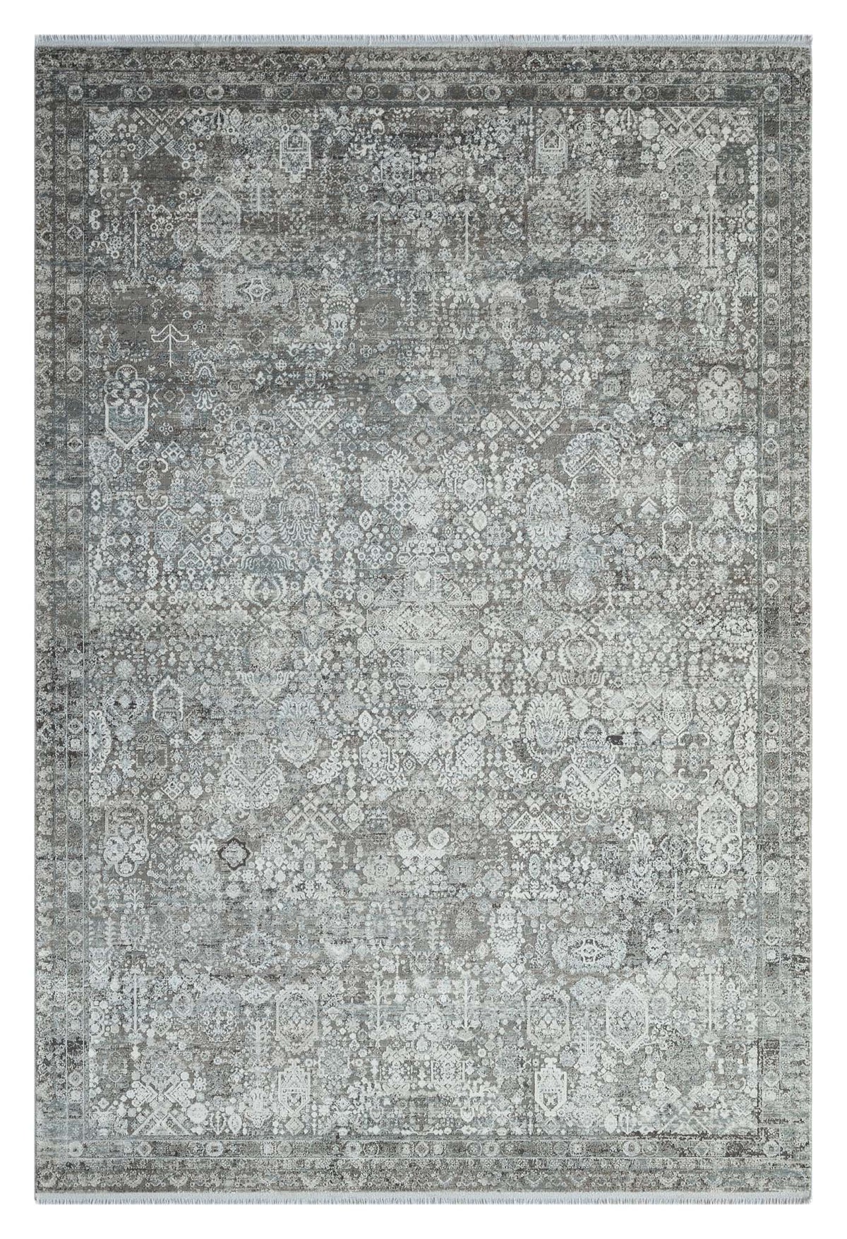 Le Canvas Halden — Grey rug, top-down view