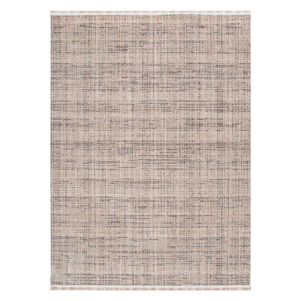 Le Canvas Elara — Beige Grey rug, top-down view