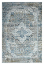 Le Canvas Sela — Light grey rug, top-down view
