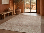 Le Canvas Taran — Rust rug styled in a living room