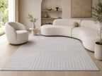Le Canvas Wren — Light grey rug styled in a living room