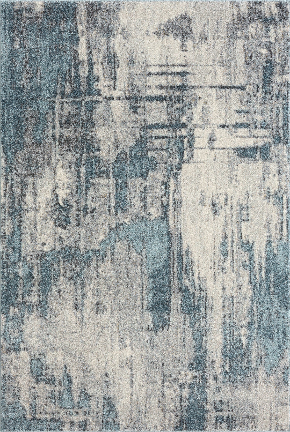 Le Canvas Arlo Blue — full rug, top-down view